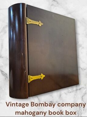Bombay Company Mahogany Faux Book-Style Storage/Jewellery/Keepsake Box - Vintage